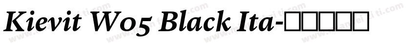 Kievit W05 Black Ita字体转换